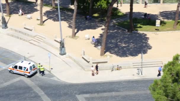 Dei Fori Imperiali Sett Utifrån Vittoriano Rom Italien Den Kejserliga — Stockvideo