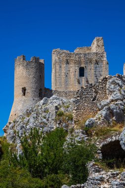 The fortress of Rocca Calascio located at 1460 meters above sea level in Abruzzo. clipart
