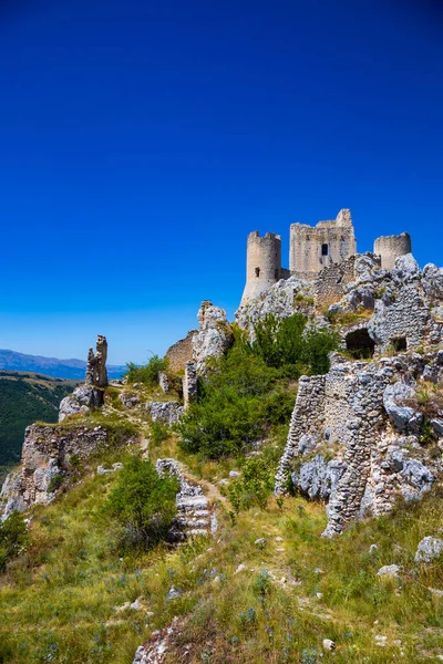 Die Festung Von Rocca Calascio 1460 Metern Höhe Den Abruzzen — Stockfoto