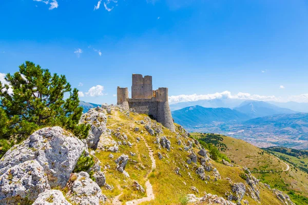 Die Festung Von Rocca Calascio 1460 Metern Höhe Den Abruzzen — Stockfoto