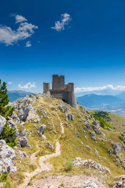 Fortaleza Rocca Calascio Localizada 1460 Metros Acima Nível Mar Abruzzo — Fotografia de Stock