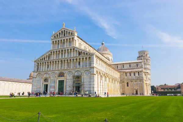 Katedrála Pise Zvonicí Běžně Nazývanou Torre Pisa Nebo Šikmá Věž — Stock fotografie