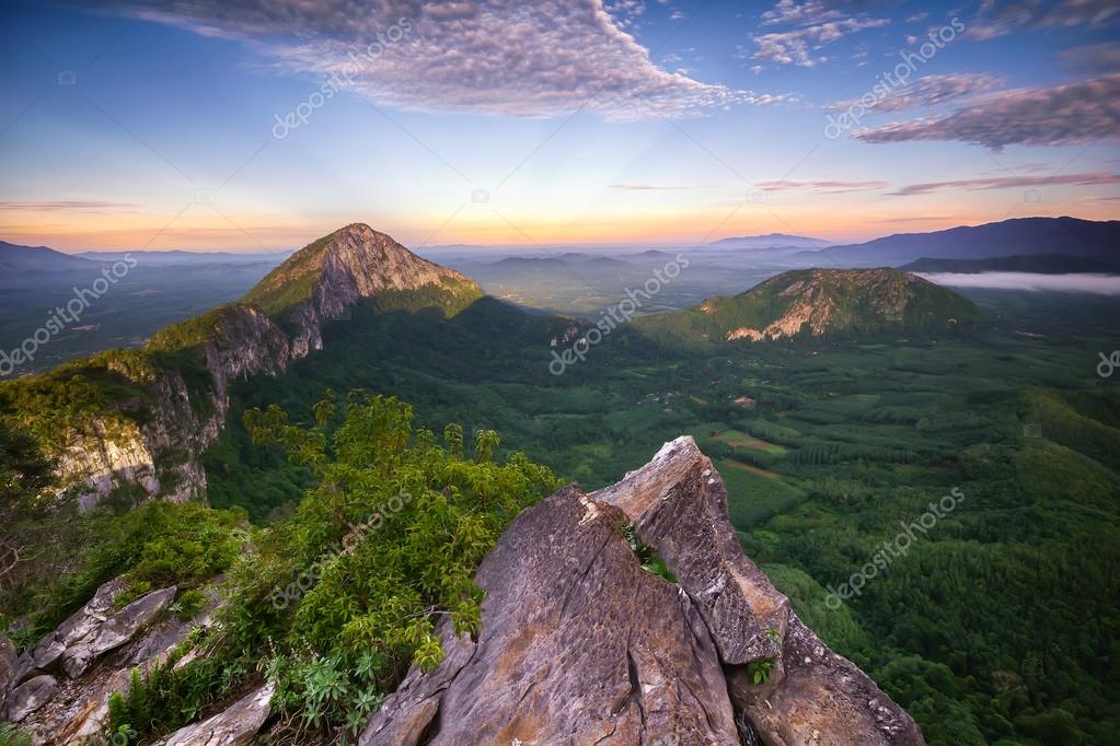 Sunrise view of Gunung  Baling Kedah  Stock Photo  