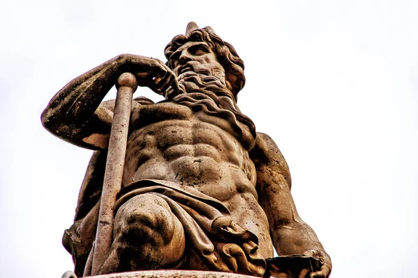 Statue Danubius in Budapest — Stockfoto