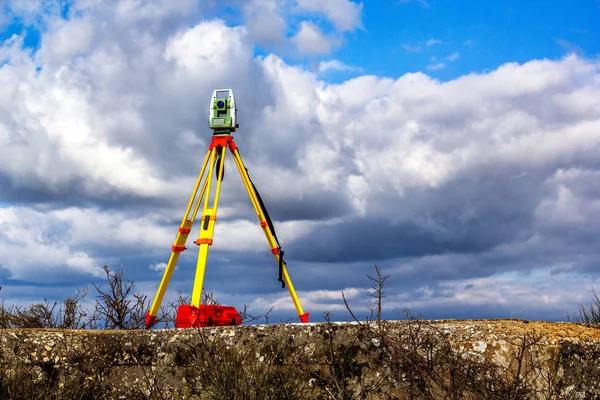 Enquête total-station — Stockfoto