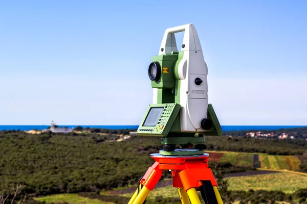 Enquête total-station — Stockfoto