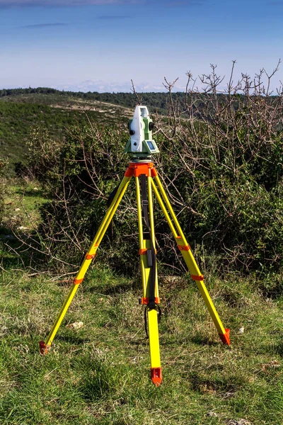 Enquête total-station — Stockfoto