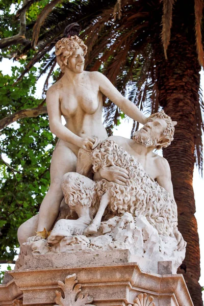 Standbeeld van Pan en nimf in Dubrovnik — Stockfoto