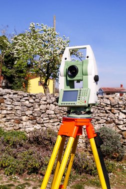 Enstrüman geodetic aygıt, toplam istasyonu fiel ayarla anket