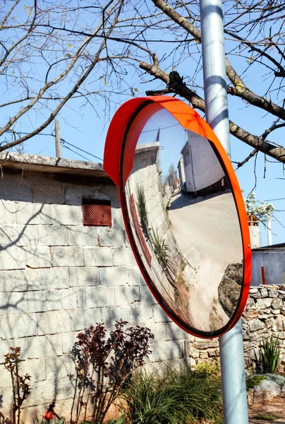 Outdoor convex mirrors. Best price traffic safety outdoor convex rear view mirror. Convex mirrors for roadside safety. Traffic safety indoor outdoor convex security safety.