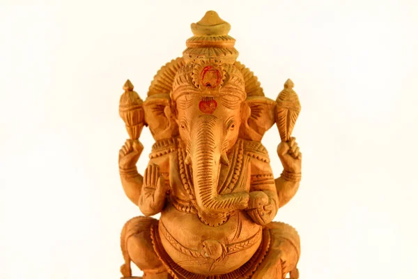 Lord Ganesh / Figurine Sri Ganesha / Indian religion statue on isolated white studio background. — Stock Photo, Image