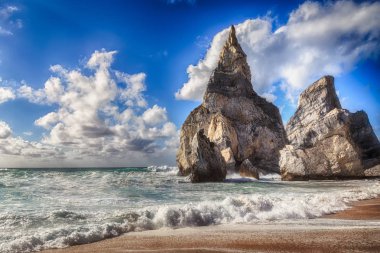 Misty evening. Praia da Ursa, Portugal