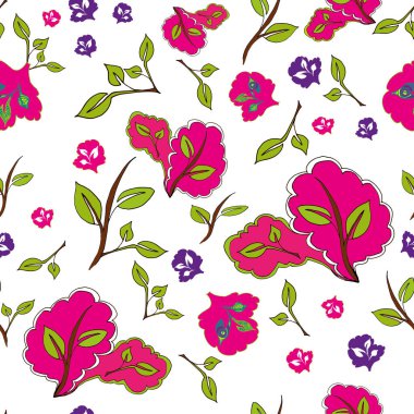 Kusursuz çiçek desenleri ve doku yaprakları. Jel kalem. Botanik geçmişi. Parlak yapraklar. Egzotik yaprakların arkaplan çizimi. Doğa koruma kavramı. İzole edilmiş mühürle