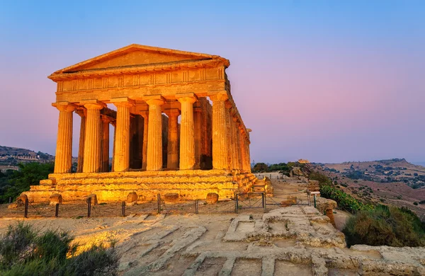 Tapınak concordia, agrigento, Sicilya, İtalya — Stok fotoğraf