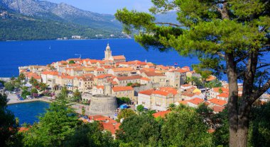 Korcula eski şehir, Dalmaçya kıyıları, Hırvatistan