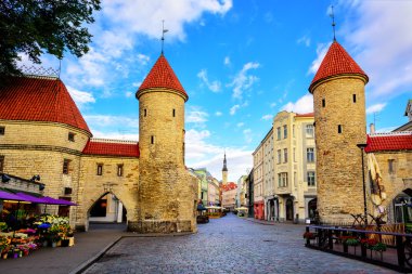 Viru kapısı, eski şehir Tallinn, Estonya