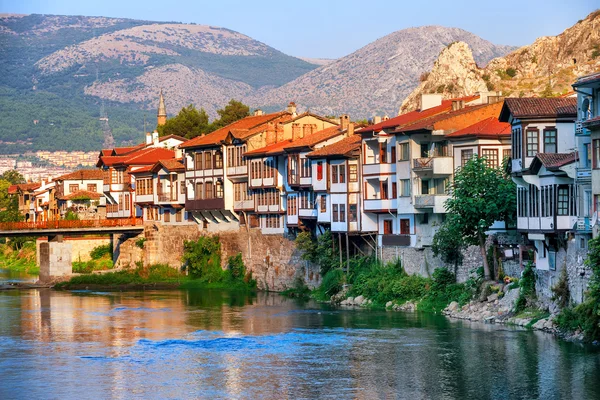 Régi város Amasya, Közép-Anatólia, Törökország — Stock Fotó