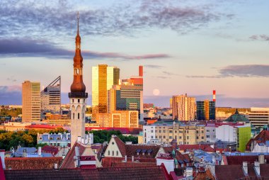 Tallinn, Estonya sermaye şehir manzarası