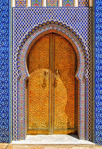 The ornamented golden door, Fes, Morocco