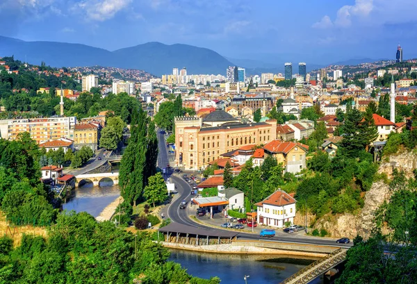 Bosna ve Hersek'in başkenti Saraybosna Şehir — Stok fotoğraf