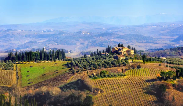 Pemandangan negara di Tuscany, Italia — Stok Foto