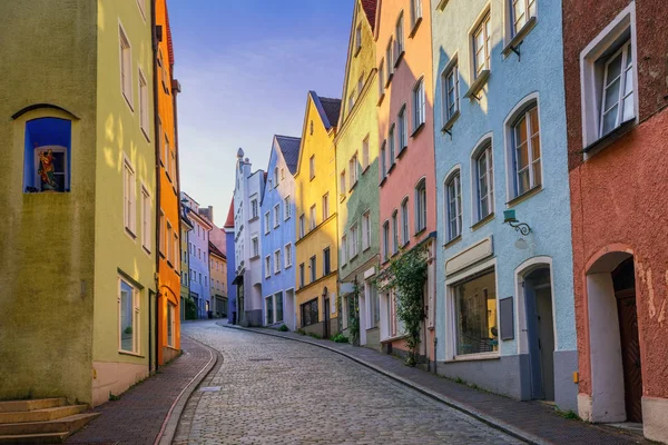 Maisons gothiques dans la vieille ville de Landsberg am Lech, Allemagne — Photo