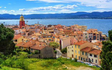 Tarihi eski şehir St Tropez, Provence, Fransa