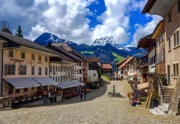 Kota Tua Gruyeres, Swiss — Stok Foto