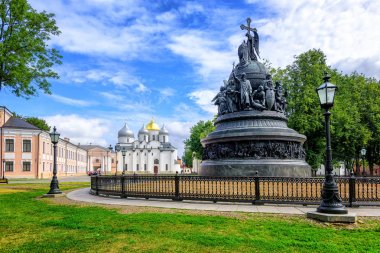 Millennium Anıtı ve St Sophia Katedrali, Novgorod, Rusya Federasyonu