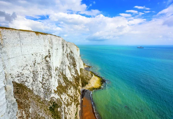 Tebing putih Dover, Selat Inggris, Inggris — Stok Foto