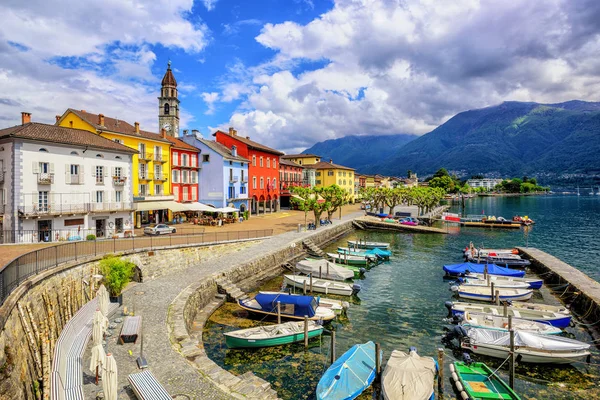 Miasta w mieście Ascona na Lago Maggiore, Szwajcaria — Zdjęcie stockowe