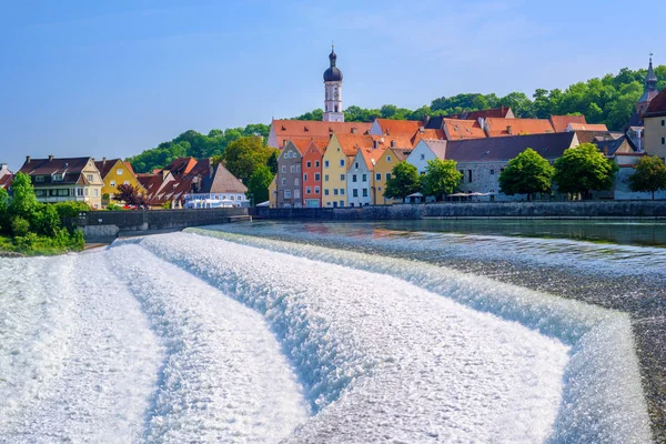 Історичне Старе місто Landsberg впевнений, Леха, Баварія, Німеччина — стокове фото