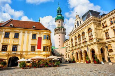 Sopron historical city center with Fire tower, Hungary clipart