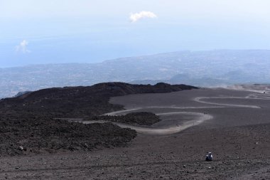 Etna - Avrupa'nın en yüksek aktif yanardağ etkileyici bir manzara. Sicilya'da bulunan