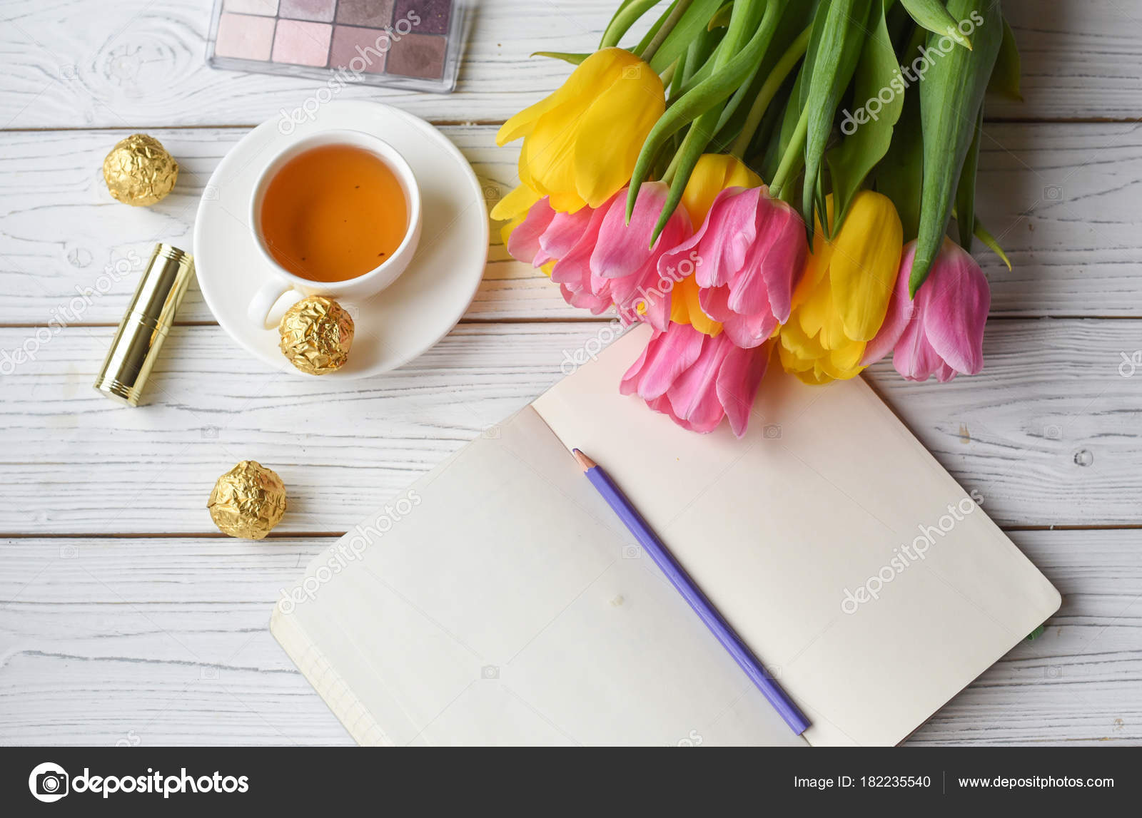 Spring tulips - a bouquet of sweets Spring tulips - a bouquet of sweets