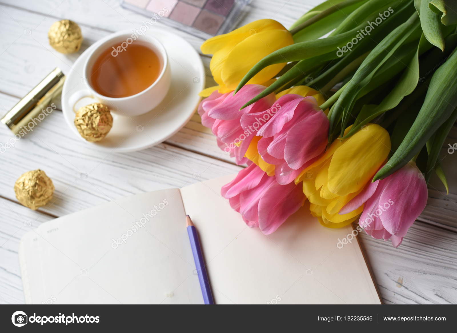 Spring tulips - a bouquet of sweets Spring tulips - a bouquet of sweets