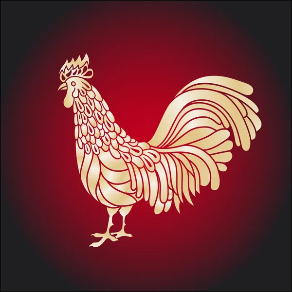 Rooster. Ilustrasi vektor - Stok Vektor