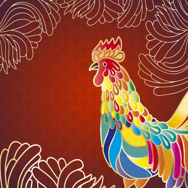 Coq. Illustration vectorielle . — Image vectorielle