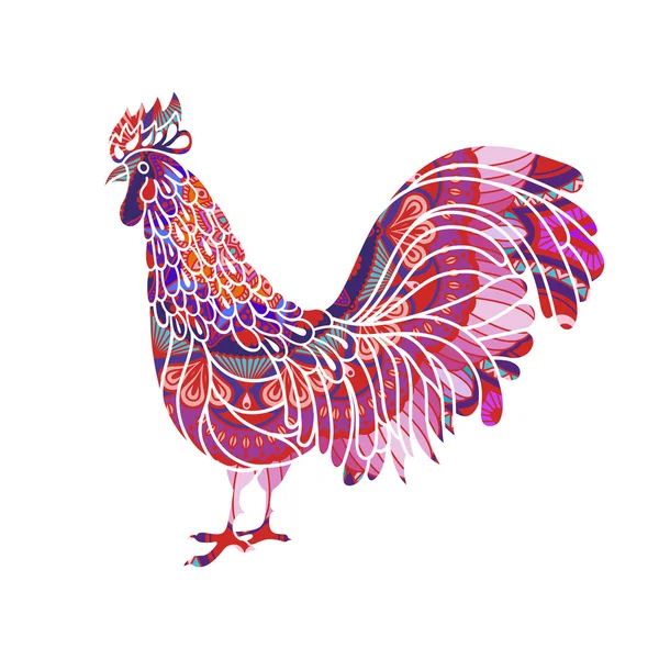 Rooster. Vector illustration. — Stock Vector