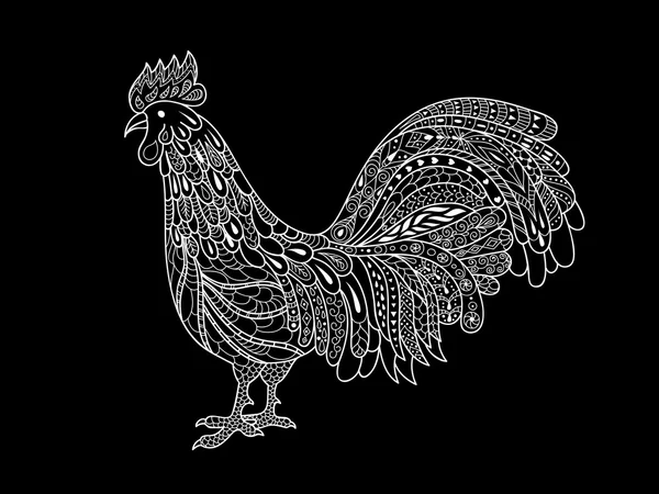 Gallo. Ilustración vectorial . — Archivo Imágenes Vectoriales