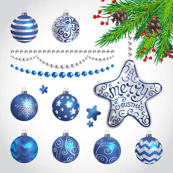 Décorations de Noël. illustration vectorielle — Image vectorielle