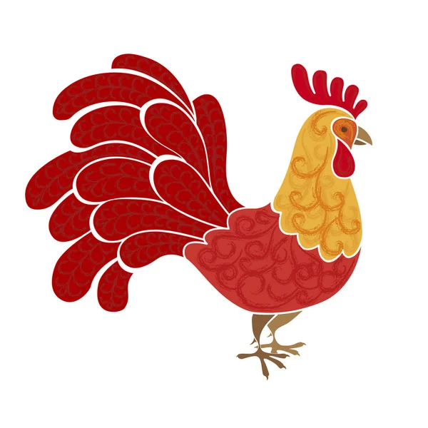 Gallo. Ilustración vectorial . — Archivo Imágenes Vectoriales