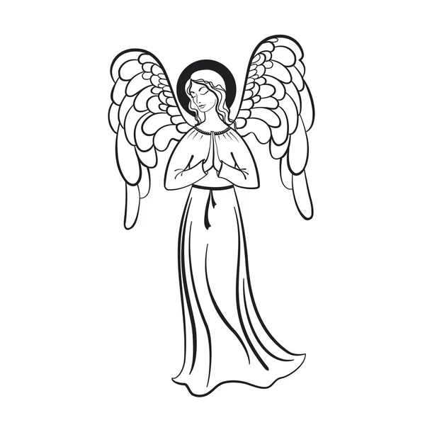 Ангел. Векторная иллюстрация — стоковый вектор