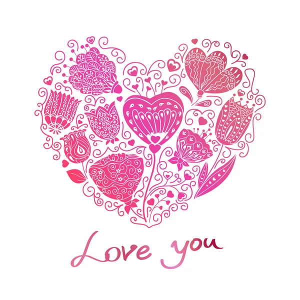 Çiçek romantik kalp