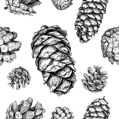 Seamless pattern with cones
