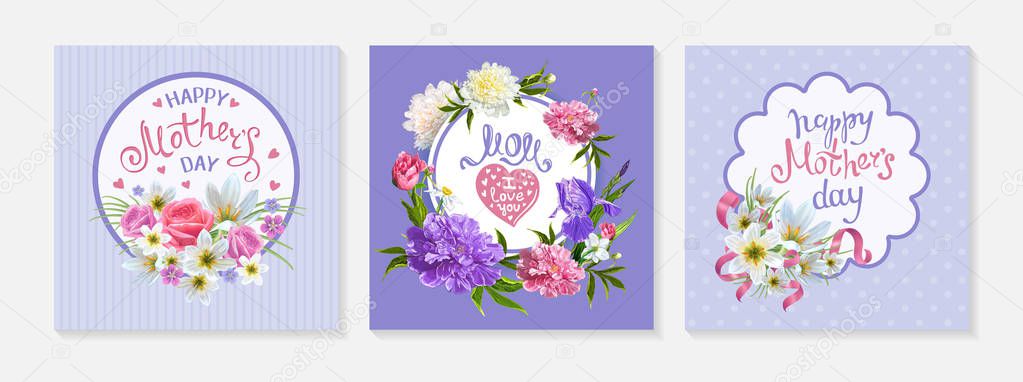 Set cards Mothers Day