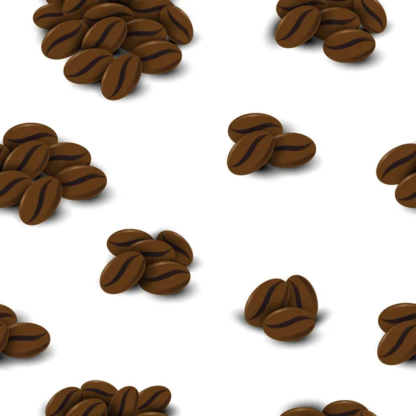 渐开线咖啡豆无缝花纹 — 图库矢量图片