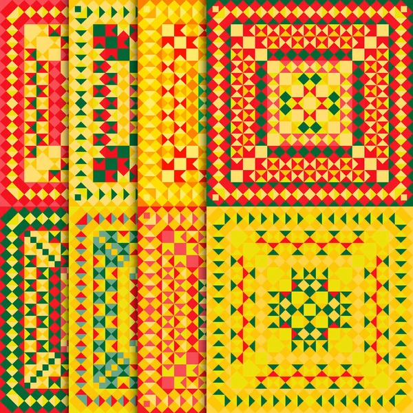 Мексика шаблоном. Яскравий фон піксель в мексиканському стилі — стоковий вектор