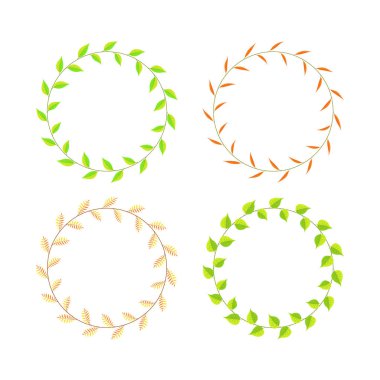 farklı renk ve türleri yaprakları çerçevesinden