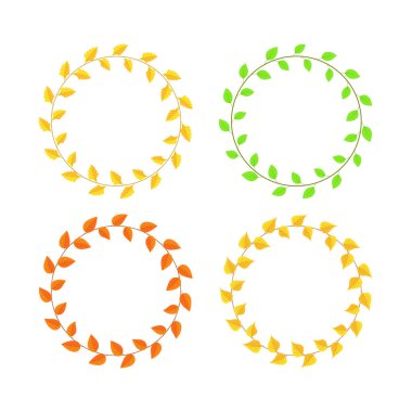 farklı renk ve türleri yaprakları çerçevesinden